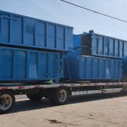 Up to six 30yd containers fit on a load